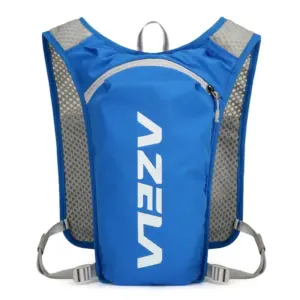 กระเป๋าเป้วิ่งสะพายหลังสีฟ้า ระบายอากาศ น้ำหนักเบาพิเศษ