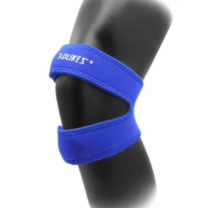 สายรัดเข่าสีน้ำเงิน ใส่วิ่ง ออกกำลังกาย ป้องกันอาการปวดหัวเข่า